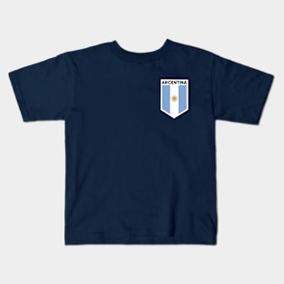 Argentina Flag Emblem Kids T-Shirt